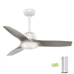 Wisp 44 in. LED Indoor Fresh White Ceiling Fan with Remote Control by Casablanca