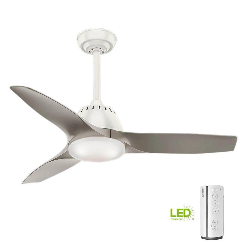 Wisp 44 in. LED Indoor Fresh White Ceiling Fan with Remote Control by Casablanca 3 Wisp 44 in. LED Indoor Fresh White Ceiling Fan with Remote Control by Casablanca