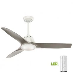 Wisp 52 in. LED Indoor Fresh White Ceiling Fan with Remote by Casablanca