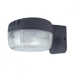 Bronze Outdoor Integrated LED Dusk-to-Dawn Flood Light by LUTEC