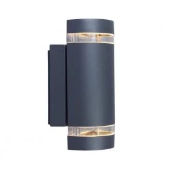 Dark Gray LED Outdoor Wall Lantern Sconce by LUTEC