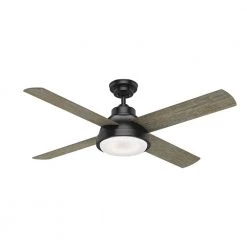 Levitt 54-in Matte Black Ceiling Fan with LED Lighting by Casablanca