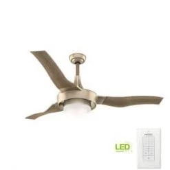Perseus 64 in. LED Indoor/Outdoor Metallic Sunsand Ceiling Fan by Casablanca
