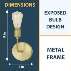 Calla 1-Light Gold Wall Sconce by AF Lighting -Deals BEYOND LED TECHNOLOGY Store pale gold af lighting wall sconces 9114 1w 40 1000