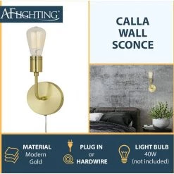 Deals BEYOND LED TECHNOLOGY Store -Deals BEYOND LED TECHNOLOGY Store pale gold af lighting wall sconces 9114 1w e1 1000