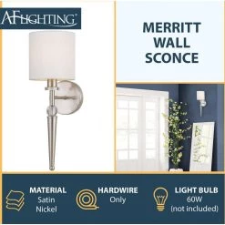 Deals BEYOND LED TECHNOLOGY Store -Deals BEYOND LED TECHNOLOGY Store satin nickel af lighting wall sconces 9143 1w c3 1000