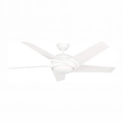 Stealth DC 54 in. LED Indoor White Ceiling Fan with Remote by Casablanca