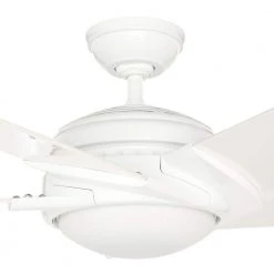 Stealth DC 54 in. LED Indoor White Ceiling Fan with Remote by Casablanca -Deals BEYOND LED TECHNOLOGY Store snow white casablanca ceiling fans with lights 59165 77 1000