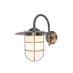 Coastal Boston 1-Light 304 Stainless Steel Outdoor Wall Mount Lantern by LUTEC