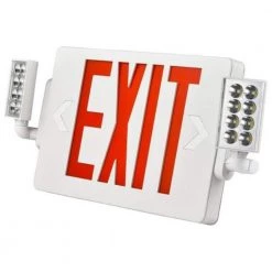 Integrated LED White Emergency Light Exit Sign (2-Pack) by BEYOND LED TECHNOLOGY