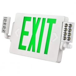 Integrated LED White Emergency Light Exit Sign (2-Pack) by BEYOND LED TECHNOLOGY