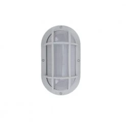 Coastal San Diego White Outdoor Integrated LED Bulkhead Wall Lantern by LUTEC