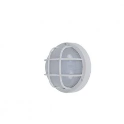 Coastal Norfolk White Outdoor Integrated LED Bulkhead Wall Lantern by LUTEC