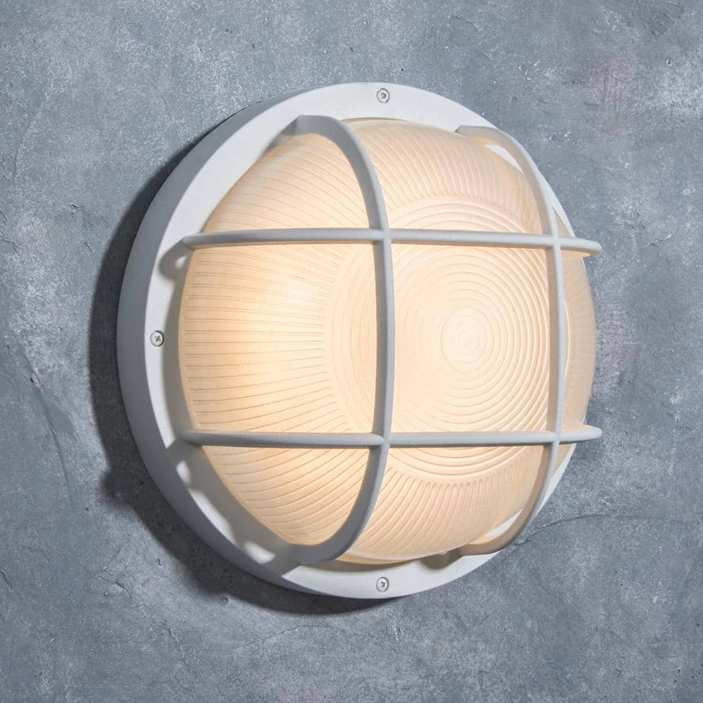 Coastal Jacksonville White Integrated LED Bulkhead Wall Lantern by LUTEC 8 Coastal Jacksonville White Integrated LED Bulkhead Wall Lantern by LUTEC - Image 6