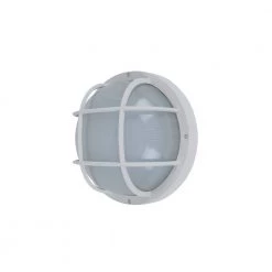 Coastal Jacksonville White Integrated LED Bulkhead Wall Lantern by LUTEC