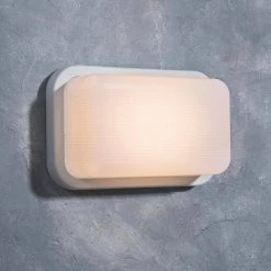 Coastal Hatteras White Outdoor Integrated LED Bulkhead Wall Lantern by LUTEC 9 Coastal Hatteras White Outdoor Integrated LED Bulkhead Wall Lantern by LUTEC -Deals BEYOND LED TECHNOLOGY Store white lutec bulkhead lights 6381701331 31 1000