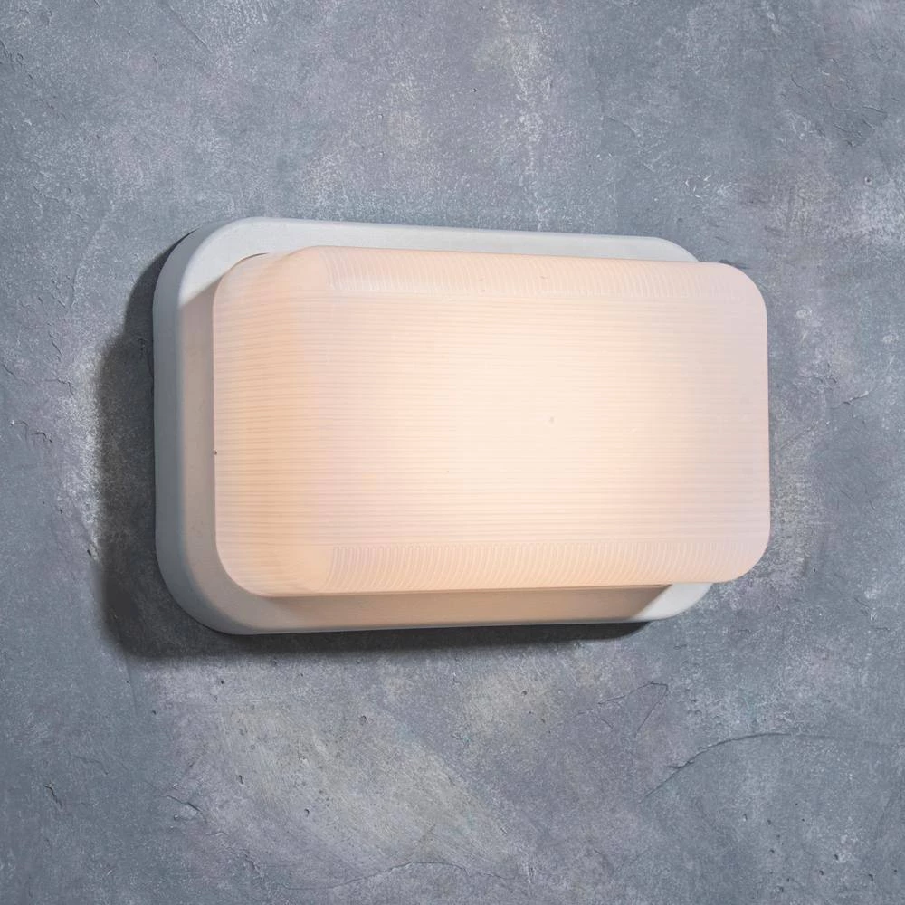 Coastal Hatteras White Outdoor Integrated LED Bulkhead Wall Lantern by LUTEC 6 Coastal Hatteras White Outdoor Integrated LED Bulkhead Wall Lantern by LUTEC - Image 4