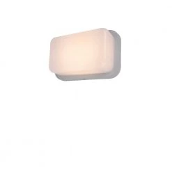 Coastal Hatteras White Outdoor Integrated LED Bulkhead Wall Lantern by LUTEC