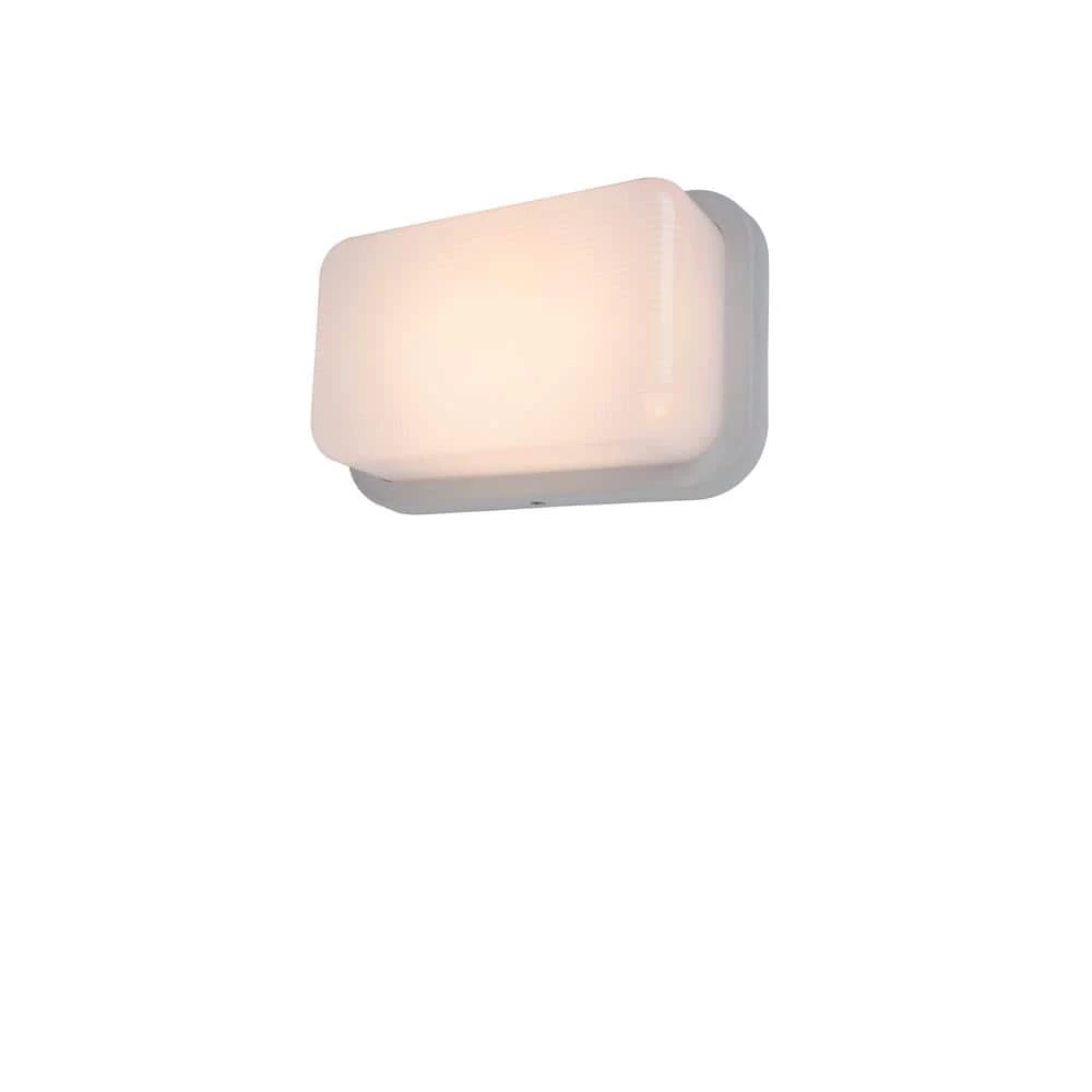 Coastal Hatteras White Outdoor Integrated LED Bulkhead Wall Lantern by LUTEC 3 Coastal Hatteras White Outdoor Integrated LED Bulkhead Wall Lantern by LUTEC