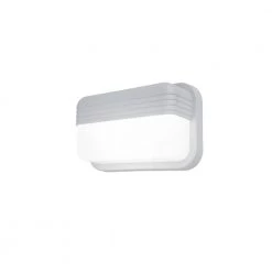 Coastal Port Jefferson White Outdoor Integrated LED Bulkhead Wall Lantern by LUTEC