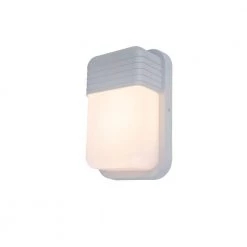 Coastal Coronado White Outdoor Integrated LED Bulkhead Wall Lantern by LUTEC