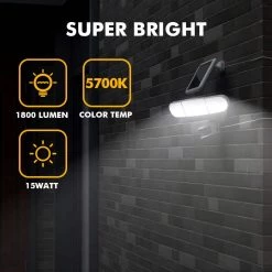 Triple-Head 1800 Lumen 180° White Motion Sensing Outdoor Integrated LED Solar Flood Light by LUTEC -Deals BEYOND LED TECHNOLOGY Store white lutec flood lights 6934503331 c3 1000