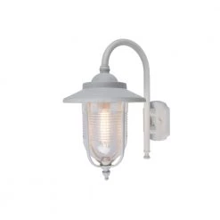 Coastal Old Saybrook 1-Light White Outdoor Wall Lantern Sconce by LUTEC