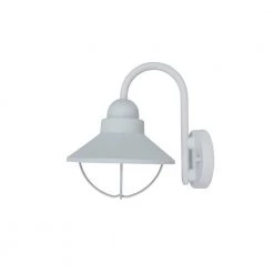 Coastal Mystic 1-Light White Outdoor Wall Lantern Sconce by LUTEC
