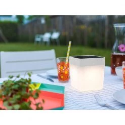 5.25 in. White Outdoor Solar Table Lamp with Re-chargeable Battery by LUTEC -Deals BEYOND LED TECHNOLOGY Store white lutec outdoor table lamps 6908001331 31 1000