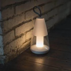 11.5 in. White Outdoor Portable Table Lamp by LUTEC -Deals BEYOND LED TECHNOLOGY Store white lutec outdoor table lamps 8500102331 31 1000