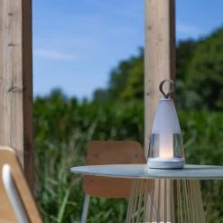 11.5 in. White Outdoor Portable Table Lamp by LUTEC -Deals BEYOND LED TECHNOLOGY Store white lutec outdoor table lamps 8500102331 4f 1000