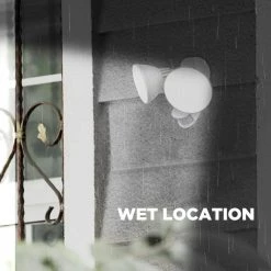 2-Head 250-Watt Equivalent Integrated LED White Outdoor Security Area Light with Motion Sensor by LUTEC 12 2-Head 250-Watt Equivalent Integrated LED White Outdoor Security Area Light with Motion Sensor by LUTEC -Deals BEYOND LED TECHNOLOGY Store white lutec parking lot lights 7635202053 44 1000