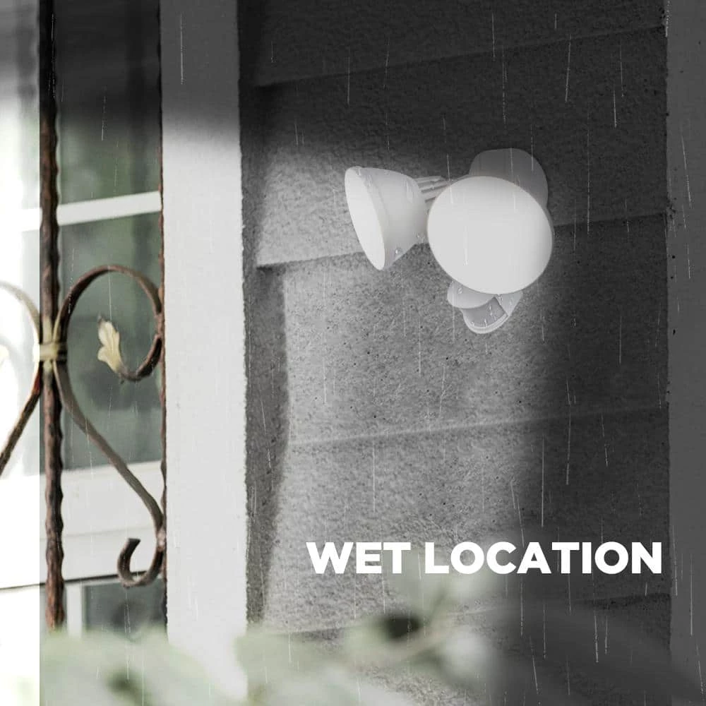 2-Head 250-Watt Equivalent Integrated LED White Outdoor Security Area Light with Motion Sensor by LUTEC 7 2-Head 250-Watt Equivalent Integrated LED White Outdoor Security Area Light with Motion Sensor by LUTEC - Image 5